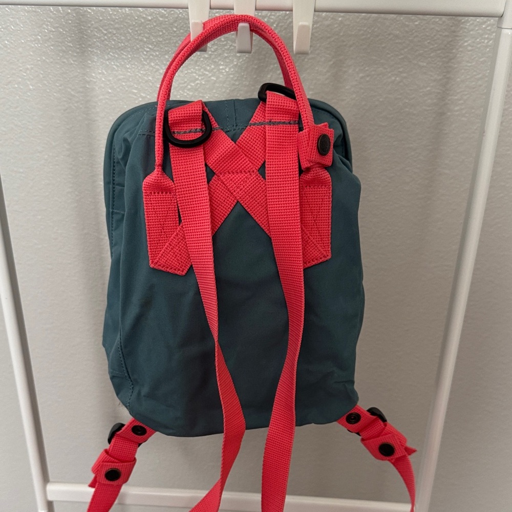 Fjallraven Kånken Backpack in Teal and Coral - Picture 3 of 7